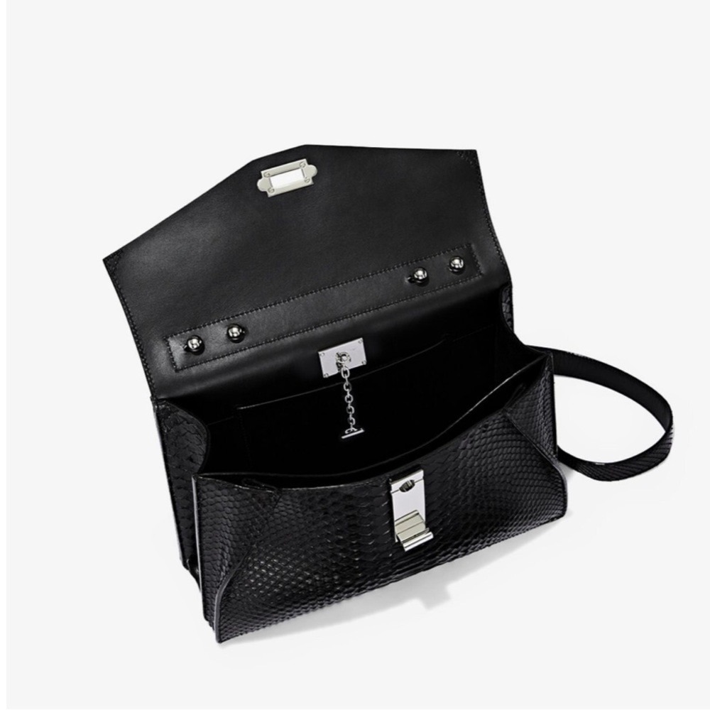 Authentic Proenza Schouler Black Python Top Handle Bag - Picture 4 of 6